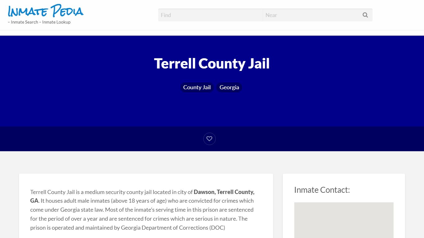 Terrell County Jail – Inmate Pedia – Inmate Search ...